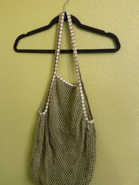Urban Outfitters | Olive Green Mesh Market Tote Bag